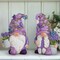 2PCS Lavender Dream Gnome Set - Purple Fragrance Wonderland Journey Spring Swedish Tomte Elf Dwarf Figurines Summer Gnome Indoor Home Decor Gift (Lavender)